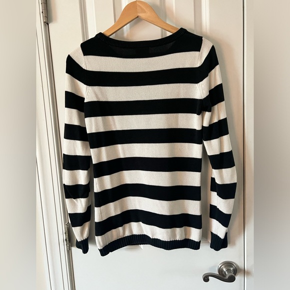 Lacoste - Vintage Tricot Classic Fit Striped Long-Sleeve Sweater - Picture 2 of 5